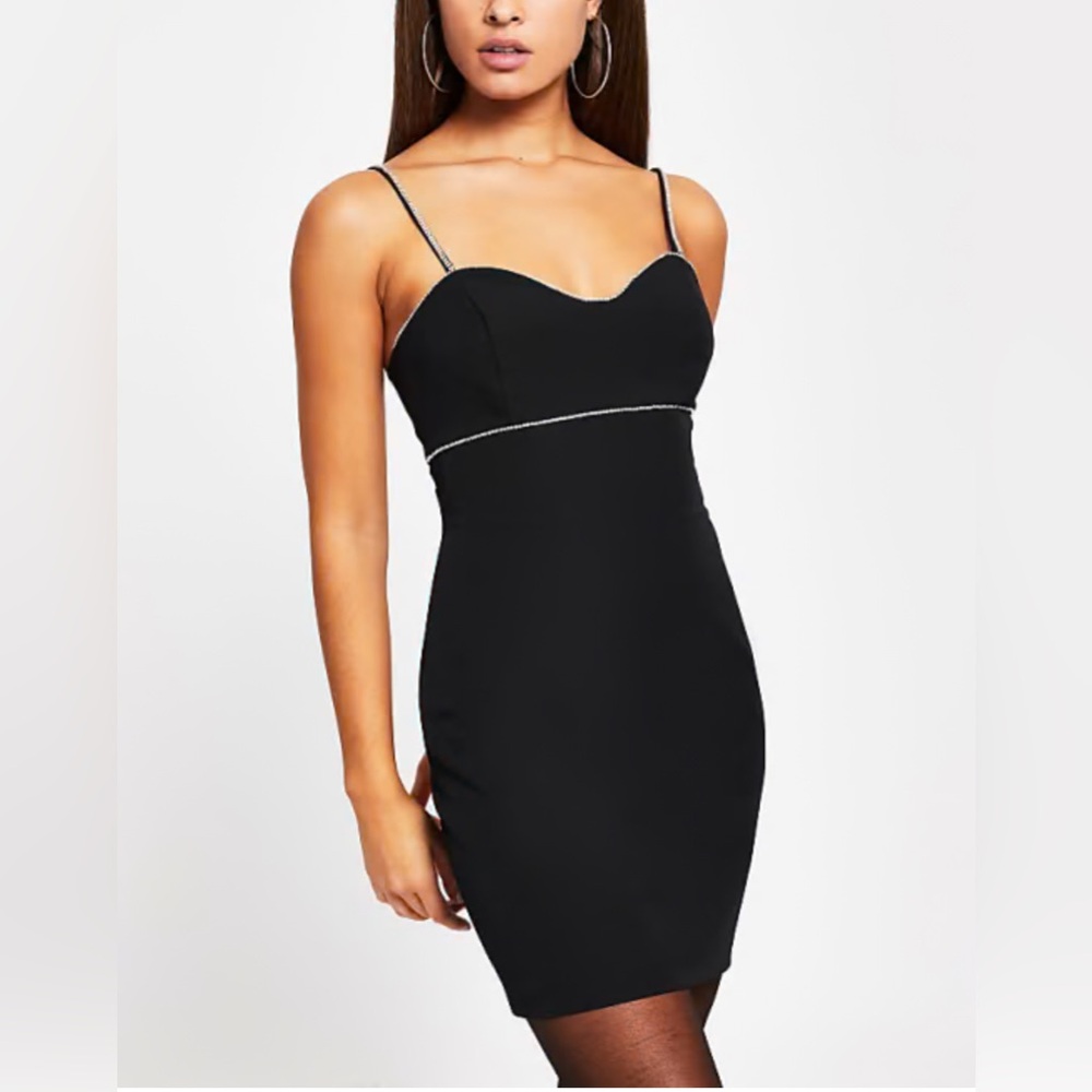 River‎ Island Black Strappy Mini Dress
